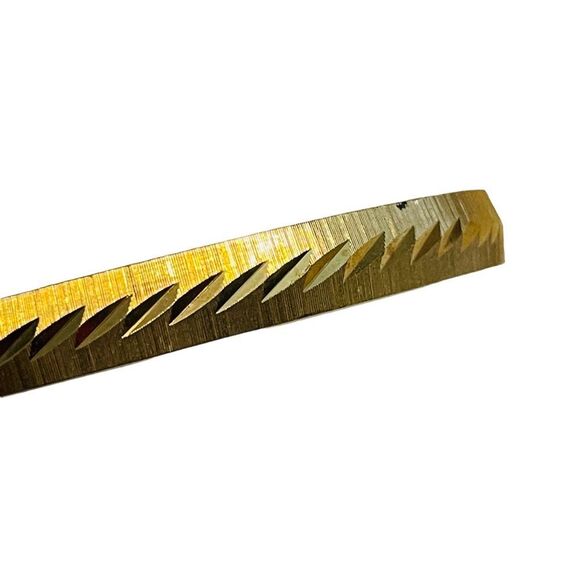 Vintage Monet Gold Etched Bangle Bracelet - Picture 9 of 11